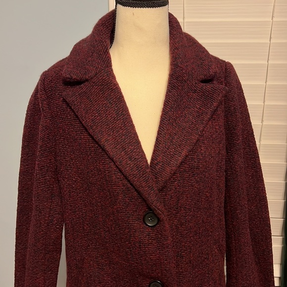 Burgundy Trench Jacket - Picture 2 of 5